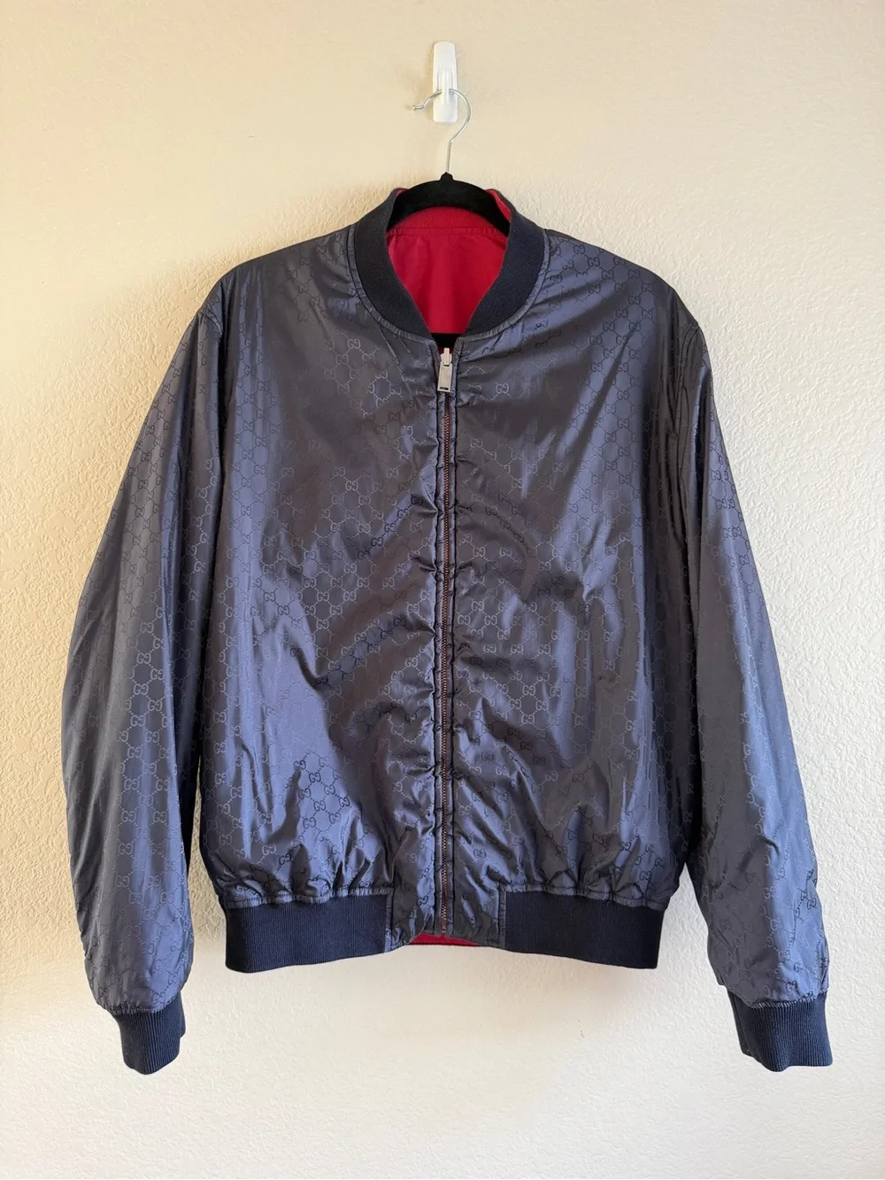 Gucci Reversible GG Nylon Bomber Jacket
